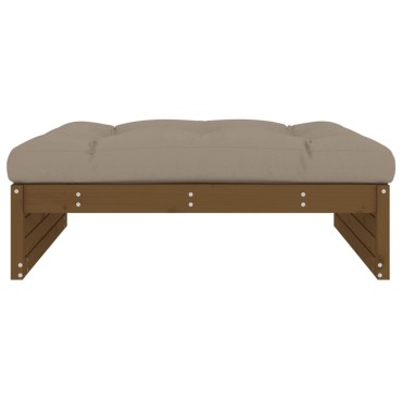 vidaXL Υποπόδιο Κήπου Μελί 120x80cm από Μασίφ Ξύλο Πεύκου 1 τεμ. Γωνιακός