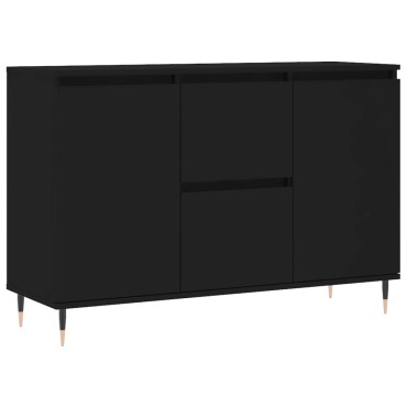 vidaXL Μπουφές Μαύρος 104x35x70cm από Επεξεργασμένο Ξύλο 1 τεμ.