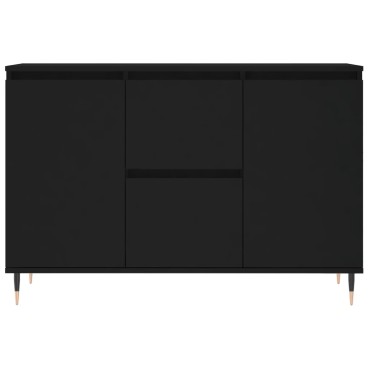 vidaXL Μπουφές Μαύρος 104x35x70cm από Επεξεργασμένο Ξύλο 1 τεμ.