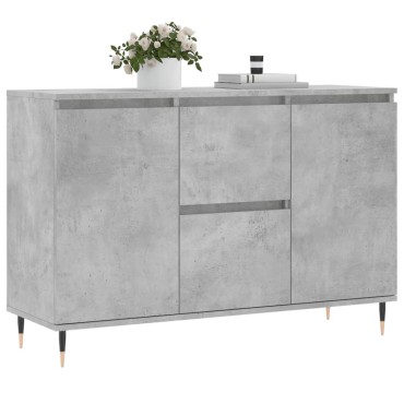 vidaXL Μπουφές Γκρι Σκυροδέματος 104x35x70cm από Επεξεργασμένο Ξύλο 1 τεμ.