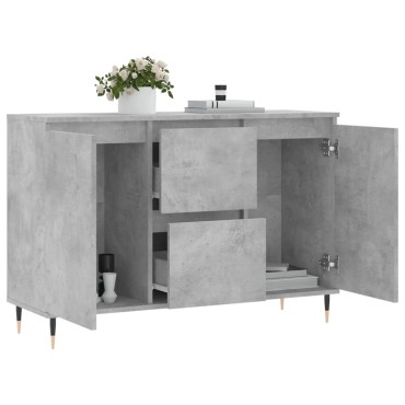 vidaXL Μπουφές Γκρι Σκυροδέματος 104x35x70cm από Επεξεργασμένο Ξύλο 1 τεμ.