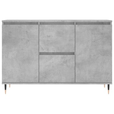 vidaXL Μπουφές Γκρι Σκυροδέματος 104x35x70cm από Επεξεργασμένο Ξύλο 1 τεμ.