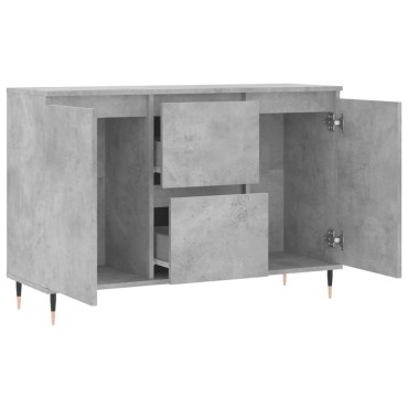 vidaXL Μπουφές Γκρι Σκυροδέματος 104x35x70cm από Επεξεργασμένο Ξύλο 1 τεμ.