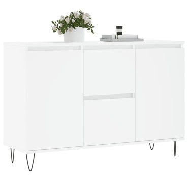 vidaXL Μπουφές Λευκός 104x35x70cm από Επεξεργασμένο Ξύλο 1 τεμ.