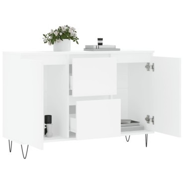 vidaXL Μπουφές Λευκός 104x35x70cm από Επεξεργασμένο Ξύλο 1 τεμ.