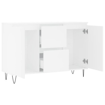 vidaXL Μπουφές Λευκός 104x35x70cm από Επεξεργασμένο Ξύλο 1 τεμ.