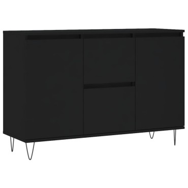 vidaXL Μπουφές Μαύρος 104x35x70cm από Επεξεργασμένο Ξύλο 1 τεμ.