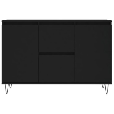 vidaXL Μπουφές Μαύρος 104x35x70cm από Επεξεργασμένο Ξύλο 1 τεμ.