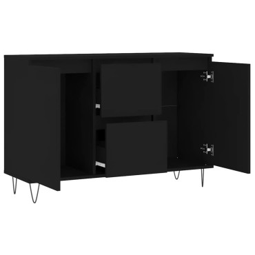 vidaXL Μπουφές Μαύρος 104x35x70cm από Επεξεργασμένο Ξύλο 1 τεμ.