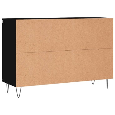 vidaXL Μπουφές Μαύρος 104x35x70cm από Επεξεργασμένο Ξύλο 1 τεμ.