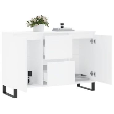 vidaXL Μπουφές Λευκός 104x35x70cm από Επεξεργασμένο Ξύλο 1 τεμ.