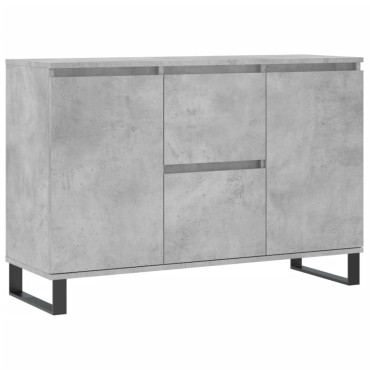 vidaXL Μπουφές Γκρι Σκυροδέματος 104x35x70cm από Επεξεργασμένο Ξύλο 1 τεμ.
