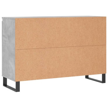vidaXL Μπουφές Γκρι Σκυροδέματος 104x35x70cm από Επεξεργασμένο Ξύλο 1 τεμ.