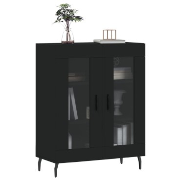 vidaXL Συρταριέρα Μαύρη 69,5x34x90cm από Επεξεργασμένο Ξύλο 1 τεμ.