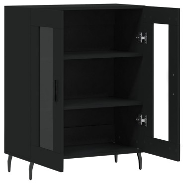 vidaXL Συρταριέρα Μαύρη 69,5x34x90cm από Επεξεργασμένο Ξύλο 1 τεμ.