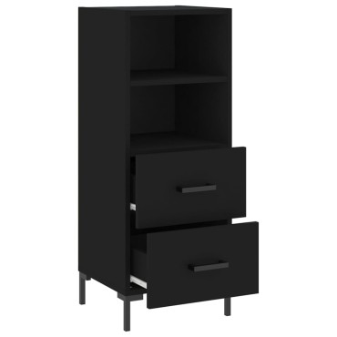 vidaXL Ντουλάπι Μαύρο 34,5x34x90cm από Επεξεργασμένο Ξύλο 1 τεμ.
