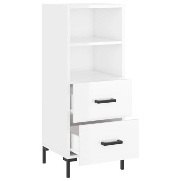 vidaXL Ντουλάπι Γυαλιστερό Λευκό 34,5x34x90cm Επεξεργασμένο Ξύλο 1 τεμ.