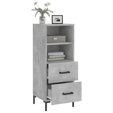 vidaXL Ντουλάπι Γκρι Σκυροδέματος 34,5x34x90cm Επεξεργασμένο Ξύλο 1 τεμ.