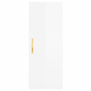 vidaXL Ντουλάπι Τοίχου Γυαλιστερό Λευκό 34,5x34x90cm 1 τεμ.