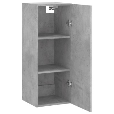 vidaXL Ντουλάπι Τοίχου Γκρι Σκυροδέματος 34,5x34x90cm 1 τεμ.