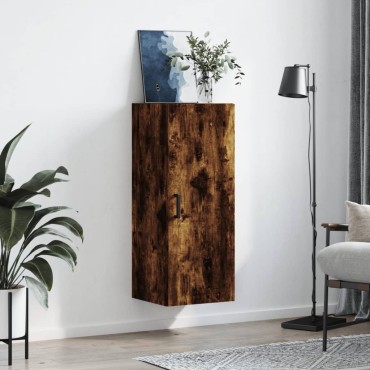 vidaXL Ντουλάπι Τοίχου Καπνιστή Δρυς 34,5x34x90cm 1 τεμ.