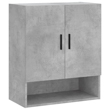 vidaXL Ντουλάπι Τοίχου Γκρι Σκυρ. 60x31x70cm Επεξεργασμένο Ξύλο 1 τεμ.