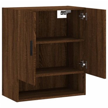 vidaXL Ντουλάπι Τοίχου Καφέ Δρυς 60x31x70cm Επεξεργασμένο Ξύλο 1 τεμ.