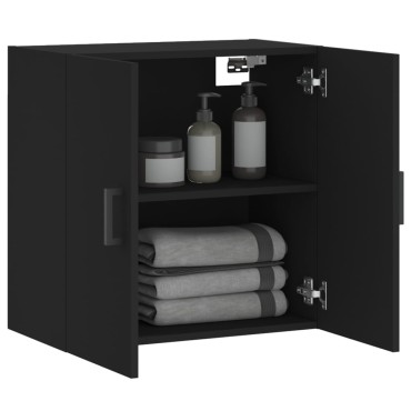 vidaXL Ντουλάπι Τοίχου Μαύρο 60x31x60cm από Επεξεργασμένο Ξύλο 1 τεμ.