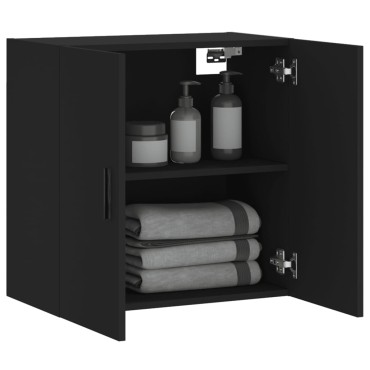 vidaXL Ντουλάπι Τοίχου Μαύρο 60x31x60cm από Επεξεργασμένο Ξύλο 1 τεμ.