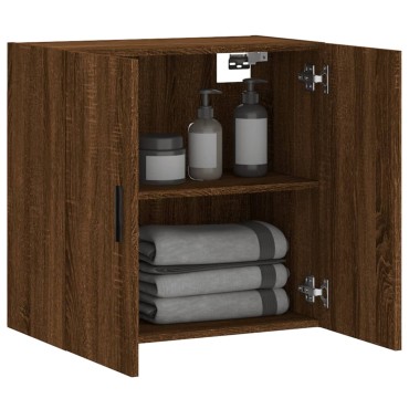 vidaXL Ντουλάπι Τοίχου Καφέ Δρυς 60x31x60cm Επεξεργασμένο Ξύλο 1 τεμ.