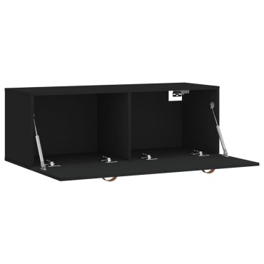 vidaXL Ντουλάπι Τοίχου Μαύρο 100x36,5x35cm από Επεξεργασμένο Ξύλο 1 τεμ.
