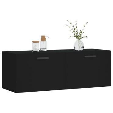 vidaXL Ντουλάπι Τοίχου Μαύρο 100x36,5x35cm από Επεξεργασμένο Ξύλο 1 τεμ.