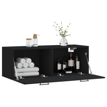 vidaXL Ντουλάπι Τοίχου Μαύρο 100x36,5x35cm από Επεξεργασμένο Ξύλο 1 τεμ.