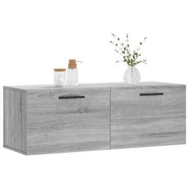 vidaXL Ντουλάπι Τοίχου Γκρι Sonoma 100x36,5x35cm Επεξεργασμένο Ξύλο 1 τεμ.
