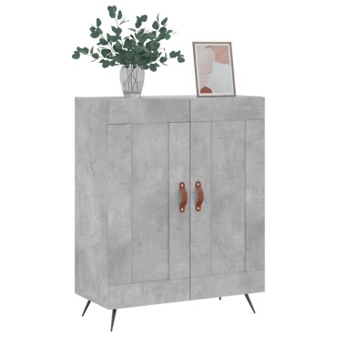 vidaXL Ντουλάπι Γκρι Σκυροδέματος 69,5x34x90cm Επεξεργασμένο Ξύλο 1 τεμ.