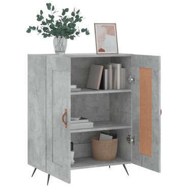 vidaXL Ντουλάπι Γκρι Σκυροδέματος 69,5x34x90cm Επεξεργασμένο Ξύλο 1 τεμ.