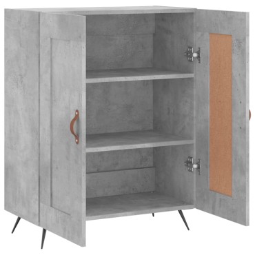 vidaXL Ντουλάπι Γκρι Σκυροδέματος 69,5x34x90cm Επεξεργασμένο Ξύλο 1 τεμ.