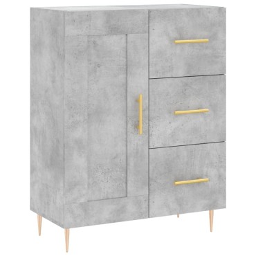 vidaXL Ντουλάπι Γκρι Σκυροδέματος 69,5x34x90cm Επεξεργασμένο Ξύλο 1 τεμ.