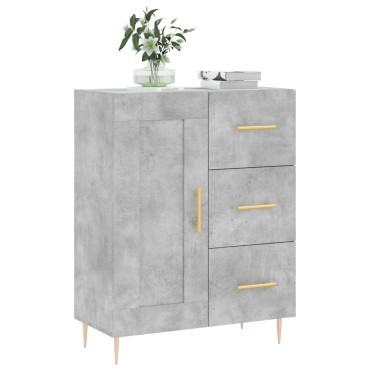vidaXL Ντουλάπι Γκρι Σκυροδέματος 69,5x34x90cm Επεξεργασμένο Ξύλο 1 τεμ.