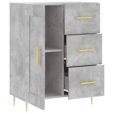 vidaXL Ντουλάπι Γκρι Σκυροδέματος 69,5x34x90cm Επεξεργασμένο Ξύλο 1 τεμ.