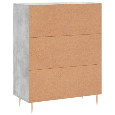 vidaXL Ντουλάπι Γκρι Σκυροδέματος 69,5x34x90cm Επεξεργασμένο Ξύλο 1 τεμ.