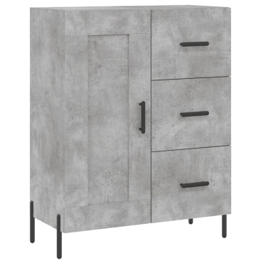 vidaXL Ντουλάπι Γκρι Σκυροδέματος 69,5x34x90cm Επεξεργασμένο Ξύλο 1 τεμ.
