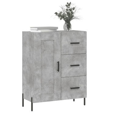 vidaXL Ντουλάπι Γκρι Σκυροδέματος 69,5x34x90cm Επεξεργασμένο Ξύλο 1 τεμ.