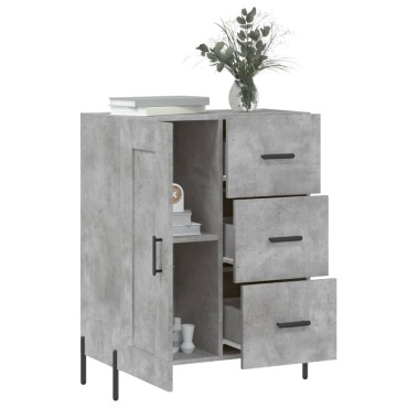 vidaXL Ντουλάπι Γκρι Σκυροδέματος 69,5x34x90cm Επεξεργασμένο Ξύλο 1 τεμ.