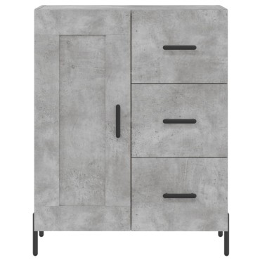 vidaXL Ντουλάπι Γκρι Σκυροδέματος 69,5x34x90cm Επεξεργασμένο Ξύλο 1 τεμ.