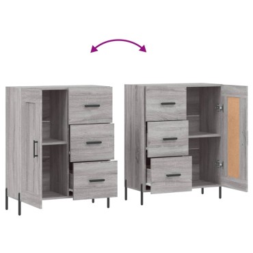 vidaXL Ντουλάπι Γκρι Sonoma 69,5x34x90cm από Επεξεργασμένο Ξύλο 1 τεμ.