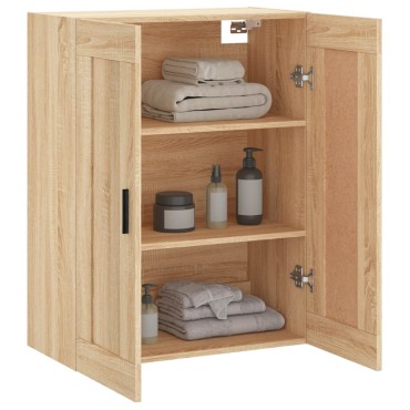 vidaXL Ντουλάπι Επιτοίχιο Sonoma Δρυς 69,5x34x90cm Επεξεργ. Ξύλο 1 τεμ.