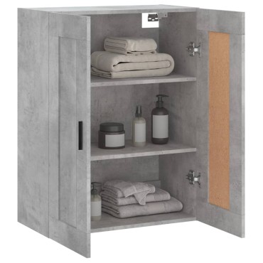 vidaXL Ντουλάπι Επιτοίχιο Γκρι Σκυροδεμ. 69,5x34x90cm Επεξεργ. Ξύλο 1 τεμ.