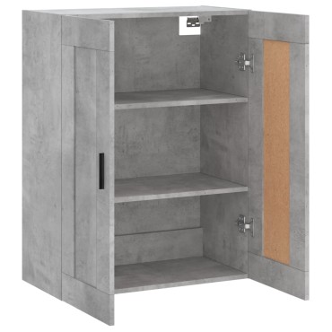vidaXL Ντουλάπι Επιτοίχιο Γκρι Σκυροδεμ. 69,5x34x90cm Επεξεργ. Ξύλο 1 τεμ.