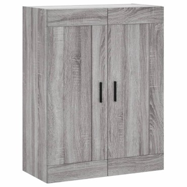 vidaXL Ντουλάπι Επιτοίχιο Γκρι Sonoma 69,5x34x90cm Επεξεργ. Ξύλο 1 τεμ.
